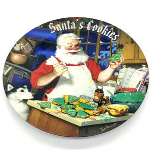 Christmas Santa's Cookies Plate Tom Newsome Holiday The Tin Box Company Holiday